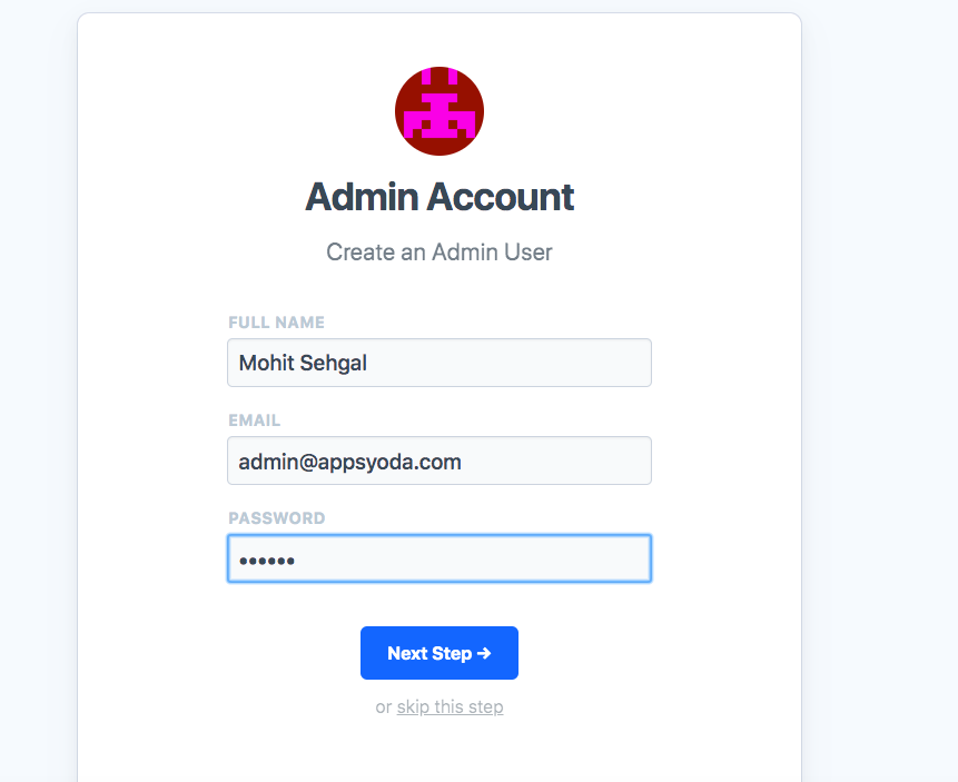 Create Admin User